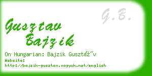 gusztav bajzik business card